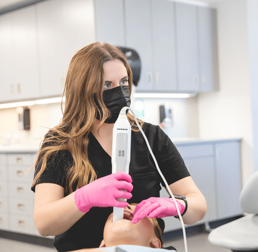 young patient and doctor smiling